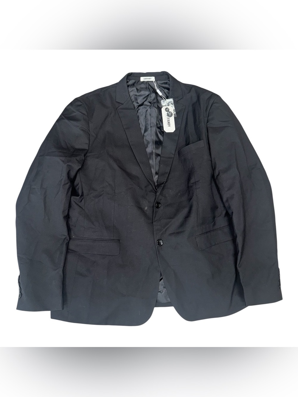 Coofandy Black Men's Classic Two-Button Blazer